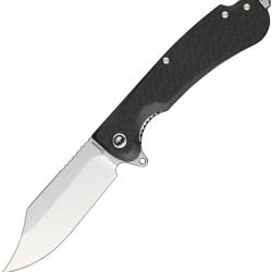 Couteau Daggerr Powie Black Lame Acier 8Cr14MoV Bowie Manche FRN Linerlock Clip DGRPWFBKSW