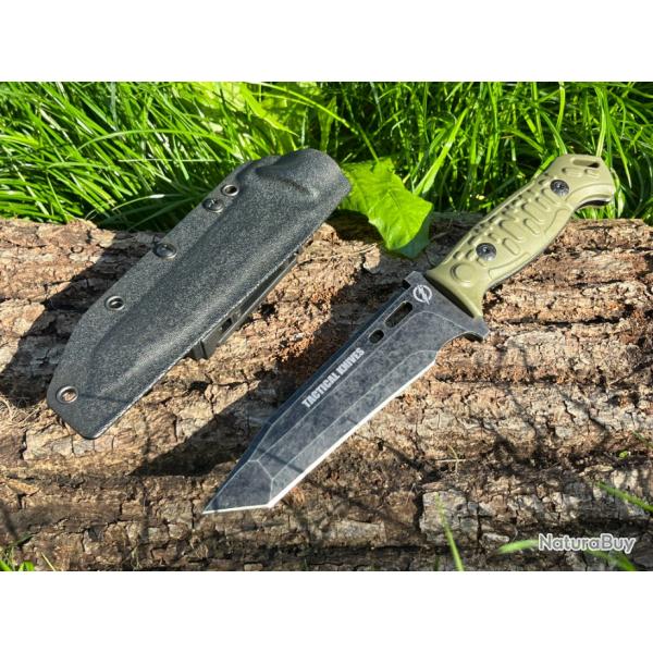 COUTEAU TACTICAL KNIVES lame D2 tanto fourreau KYDEX