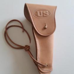 HOLSTER DE CEINTURE EN CUIR FAUVE POUR COLT 45