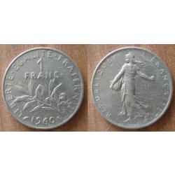 France 1 Franc 1960 Piece Semeuse Francs