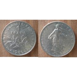 France 1 Franc 1960 Piece Semeuse Francs
