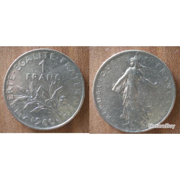 France 1 Franc 1960 Piece Semeuse Francs