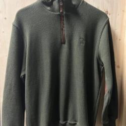 SWEAT COL ZIPPE VERT