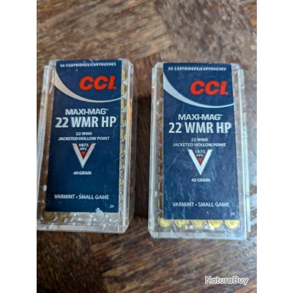 Munitions CCI maxi-mag HP 22 magnum