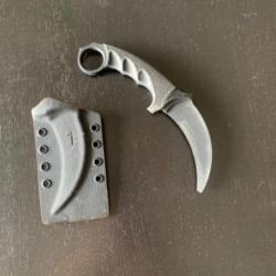 Karambit d'exercice + étui TRB