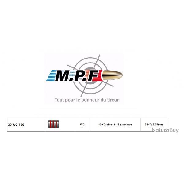 Ogives MPF plombs 32 WC DBB 100 Gr  311" par 1000