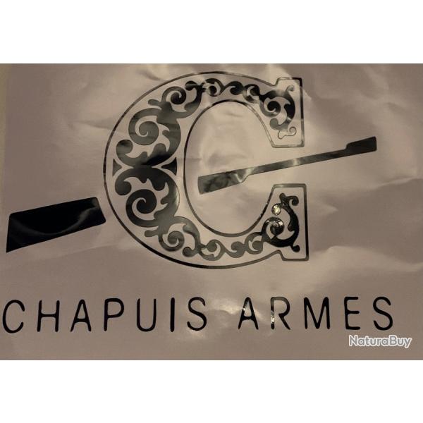 autocollant chasse CHAPUIS ARMES Bleu fonc  !