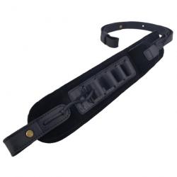 Sangle de fusil de chasse en cuir avec ceinture de support NOIR 1 attache LIVRAISON GRATUITE !!