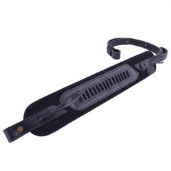 Sangle réglable en cuir pour. 22LR,. 22MAG (NOIR 1 attache) LIVRAISON GRATUITE !!