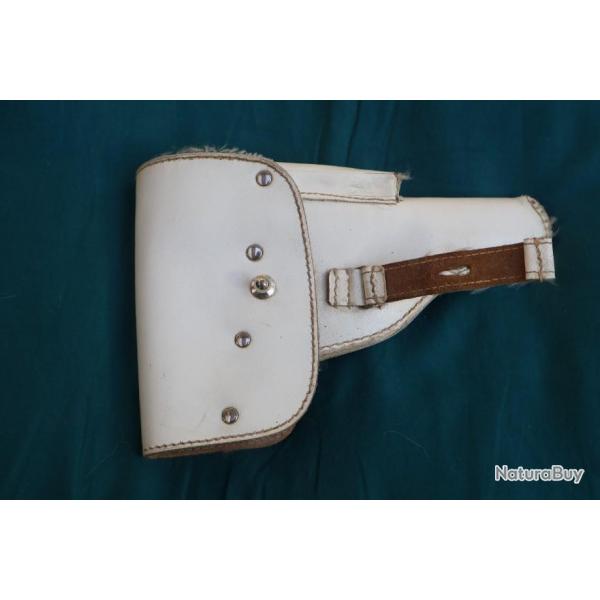 holster en cuir  blanc  de Police Militaire enchre  1 euros sans prix de rserve