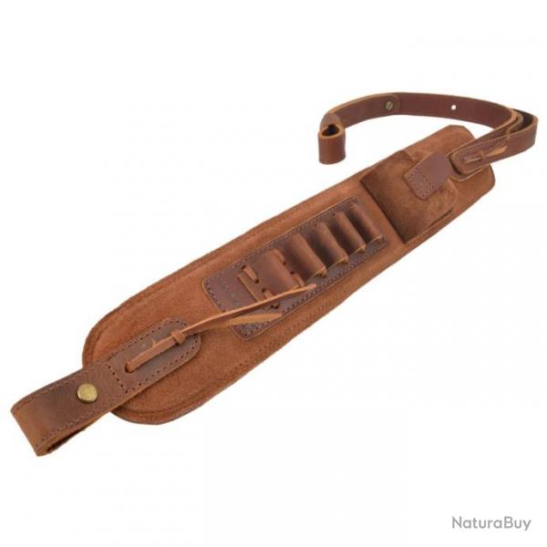 charpe en cuir pour fusil pour 308 .45-70 .30-06 .44MAG MARRON 1 attache LIVRAISON GRATUITE !!