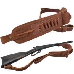 Sangles de support en cuir rembourré MARRON 1 attache