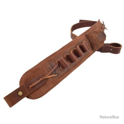 Sangle En Cuir Pour Fusil De Chasse Black 12 Gauge  LIVRAISON GRATUITE