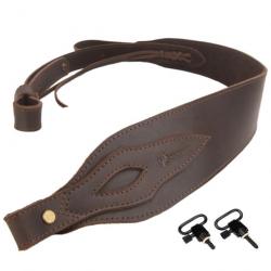 Sangle rembourrée en cuir pour Henry, Remington, Winchester CAFE 2 attaches LIVRAISON GRATUITE !!