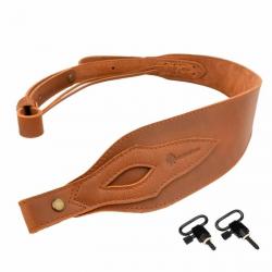 Sangle rembourrée en cuir pour Henry, Remington, Winchester MARRON 2 attaches LIVRAISON GRATUITE !!