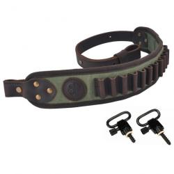 Ceinture réglable en cuir pour. 357 .30-30 .38 2 attaches VERT  LIVRAISON GRATUITE !!