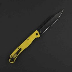 Couteau Daggerr Toothpick Yellow Manche FRN Lame Acier 8Cr14MoV Black Linerlock CLip DGRTPFYLBW