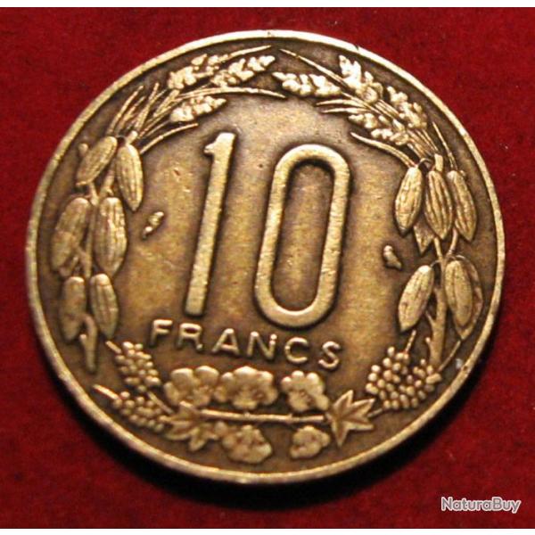 CAMEROUN  piece de 10 francs  diametre 20 mm 1972