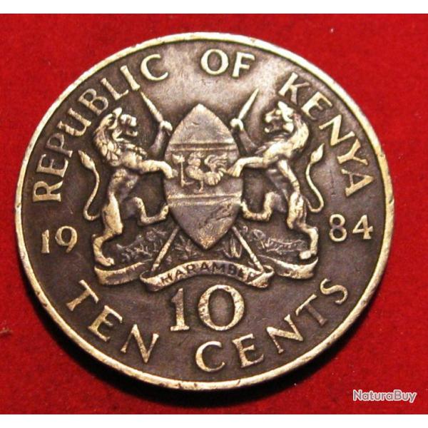 KENYA piece de 10 CENTS  diametre 31 mm 1984