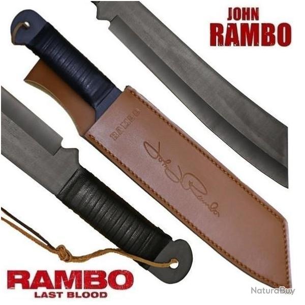 Rplique de la Machette Couteau Rambo IV et V sign et numrot