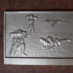 Rare plaque etain eryx publicitaire lance missiles antichar collection militaria defense