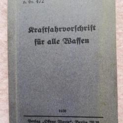 Petit livre allemand fur allé waffen 1938