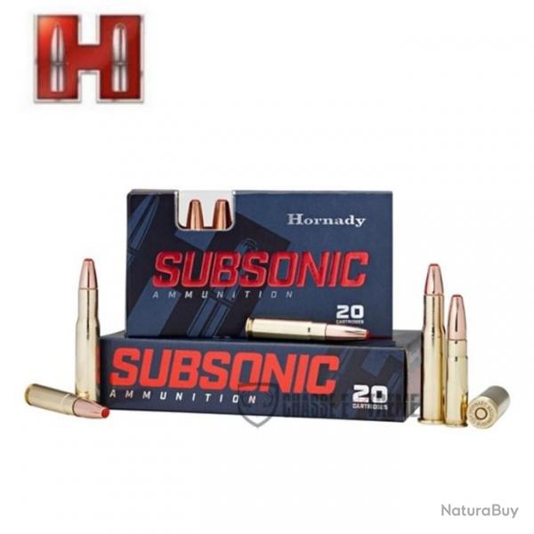 20 Munitions HORNADY Subsonic Cal 30-30 Win 175gr