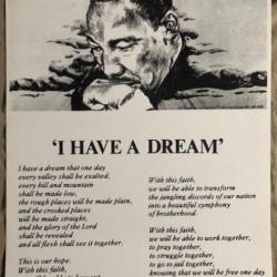 Affiche, poster, I HAVE A DREAM discours de marlin Luther King  43 x 61 cm