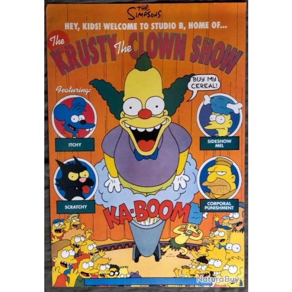 Affiche, poster, de la srie TV The Krusty The Clown Show 43 x 61 cm