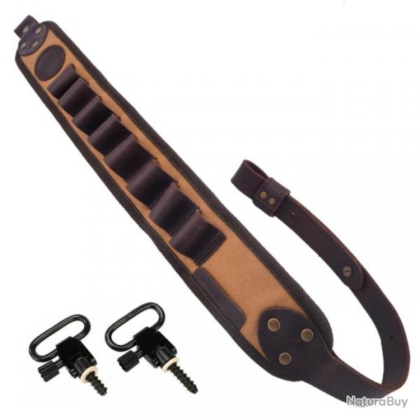 Porte-coquille pour fusil de chasse pour calibre 12 BEIGE 2 attaches- LIVRAISON  GRATUITE !!