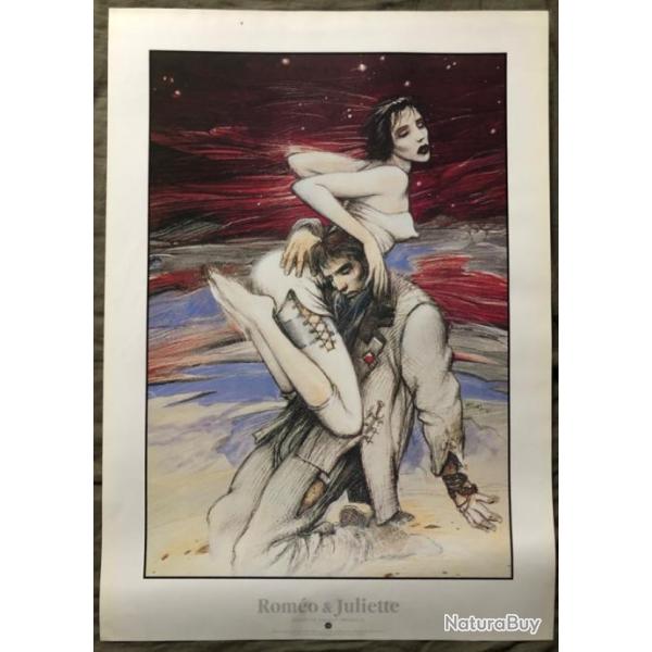 Affiche, poster, d'un dessin Romo et Juliette 43 x 61 cm