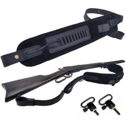 Porte-munitions réglable en cuir -NOIR- pour. 22lr .22mag .17hmr 2 ATTACHES LIVRAISON  GRATUITE !!