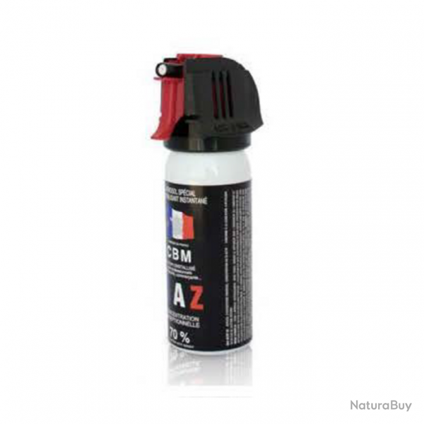 Bombe lacrymogne au Gaz OC Red Pepper Capot Accusol CBM - 50 ml