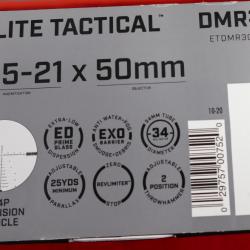 Lunette de Tir Bushnell Elite Tactical DMR3 3.5-21-X50 Ret G4 FFP Mrad