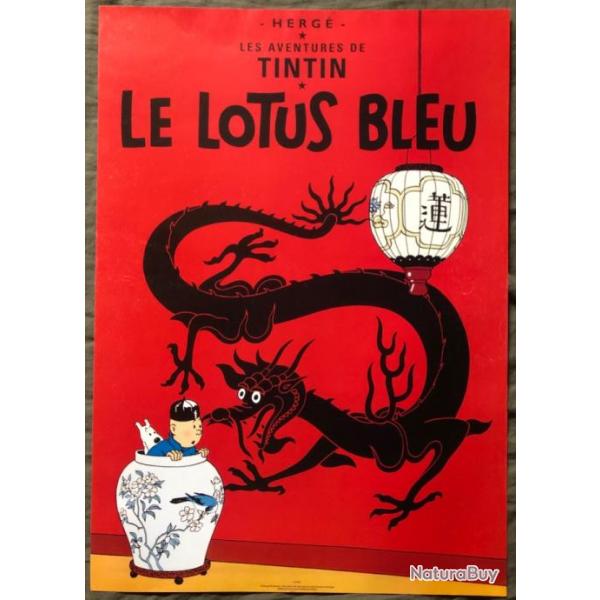 Affiche, poster, Affiche TINTIN le Lotus bleu 43 x 61 cm