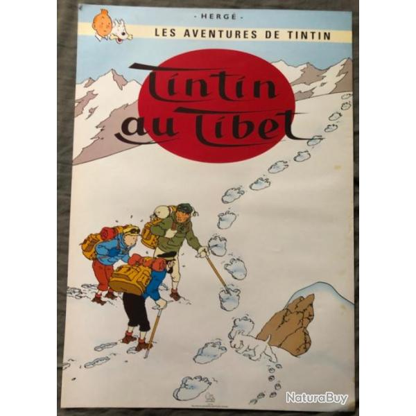 Affiche, poster, : TINTIN au Tibet 43 x 61 cm