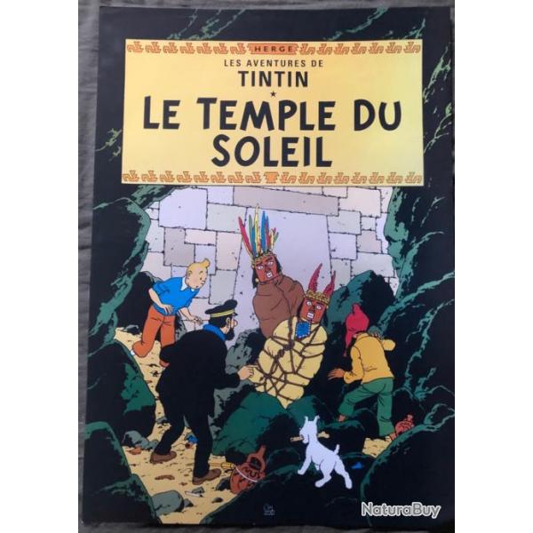 Affiche, poster, : TINTIN le temple du soleil.   43 x 61 cm