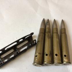 VENDU PAR LE-CUIRASSIER CLIP DE QUATRE BALLES MÊME LOT LEE ENFIELD D'ORIGINE