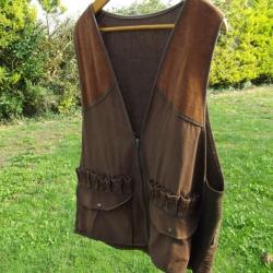 A SAISIR  BRADE- Très beau gilet de chasse marron  taille L EN PARFAIT ETAT