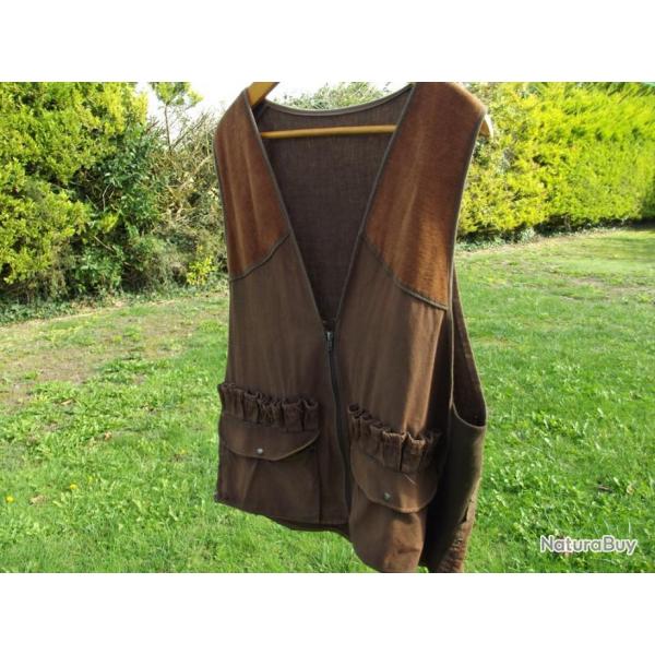 A SAISIR  BRADE- Trs beau gilet de chasse marron  taille L EN PARFAIT ETAT