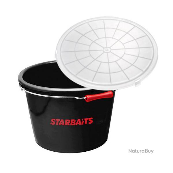 Seau Starbaits Tourno Bucket Rond 15L + Couvercle