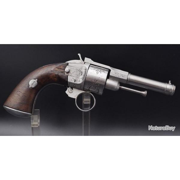 REVOLVER GAUTHIER JEUNE SIMPLE DOUBLE ACTION CALIBRE 9MM PERCUSSION CENTRALE / 380 COURT - FRANCE SE