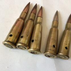 VENDU PAR LE-CUIRASSIER LOT DE 5 BALLES  LEBEL CALIBRE 8,92 MM