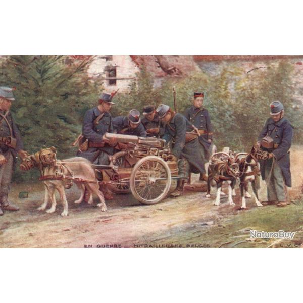 CPA GUERRE MITRAILLEUSES BELGES