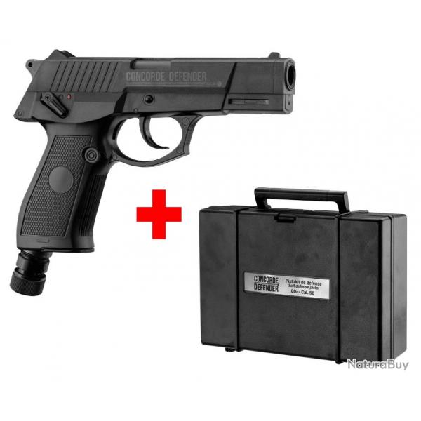 PACK PISTOLET CONCORDE DEFENDER C02 CAL 50