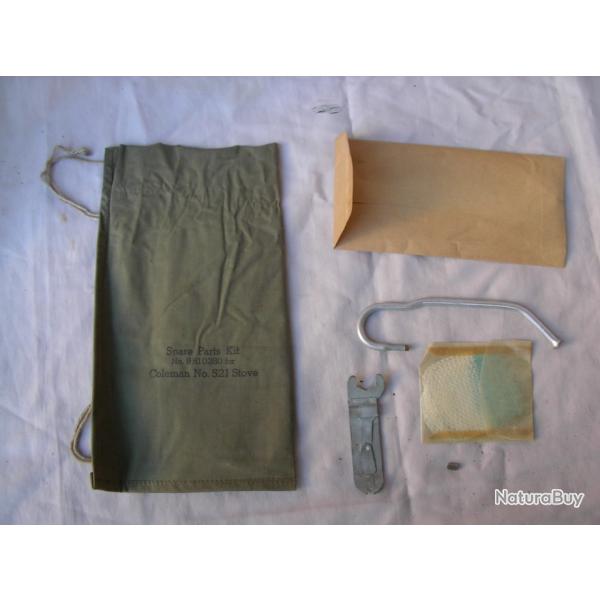 WW2 US SAC EMBALLAGE ET LMENTS DE RCHAUD MILITAIRE AMRICAIN " COLEMAN 521 " RARE LOT  2