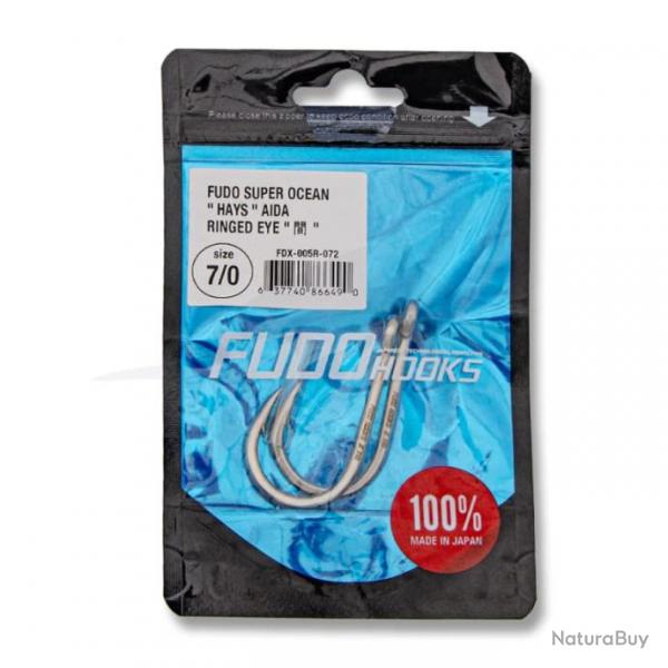 Fudo Hooks Super Ocean "Hays" Aida Ringed Eye 7/0