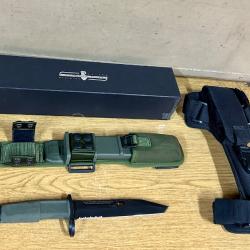 ORIGINAL AUTHENTIQUE EXTREMA RATIO FULCRUM BAYONET COMBAT KNIFE GREEN ETAT NEUF !!!