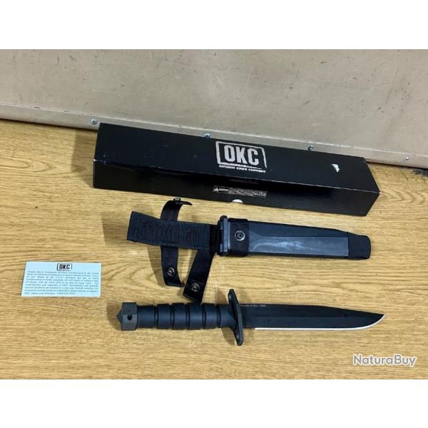 AUTHENTIQUE ONTARIO OKC 6517 CHIMERA FIGHTING COMBAT KNIFE BLACK ETAT COMME NEUF !!!