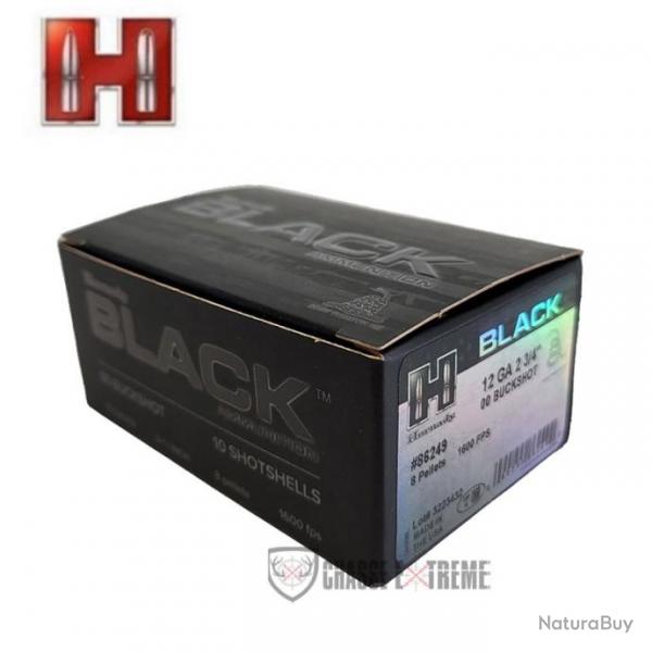 10 Cartouches HORNADY Cal 12 Buckshot Black